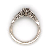 14K White Gold Engagement Ring w/ a 0.46 Carat Round Diamond